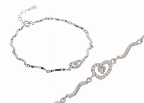 Srebrna bransoletka rodowana Próby 925