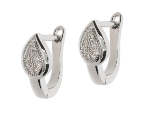 Srebrne kolczyki z cyrkoniami Próby 925
