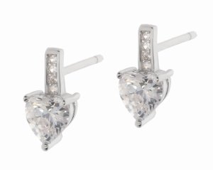 Srebrne kolczyki z cyrkoniami Próby 925 