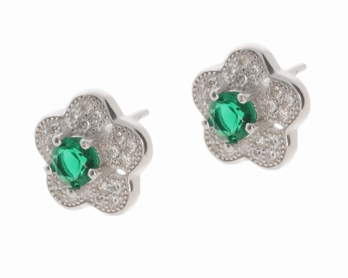 Srebrne kolczyki z cyrkoniami Próba 925