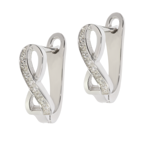 Srebrne kolczyki z cyrkoniami Próby 925