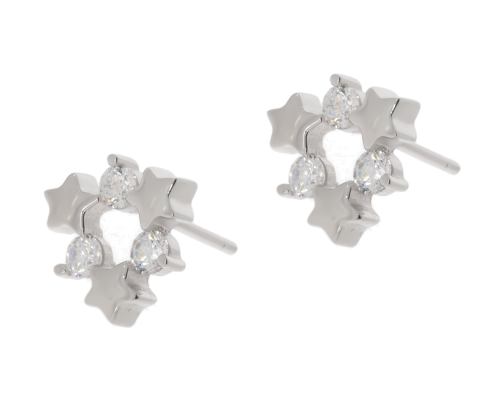 Srebrne kolczyki z cyrkoniami Próby 925