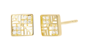 Złote kolczyki z cyrkoniami Próby 585 
