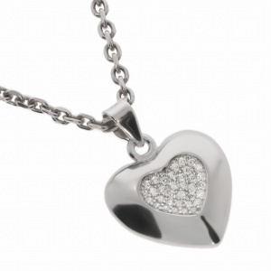 Srebrna zawieszka serce z cyrkoniami Próby 925 