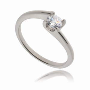 Srebrny pierścionek z cyrkonią Próby 925