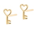 Złote kolczyki kluczyk Próby 585