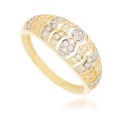 Złoty pierścionek z cyrkoniami Próby 585