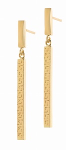 Złote kolczyki wiszące bez kamieni Próby 585