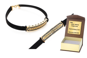 Złota bransoletka na kauczuku Próby 585