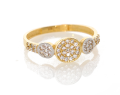 Złoty pierścionek z cyrkonią Próby 585
