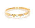 Złoty pierścionek z cyrkonią Próby 585
