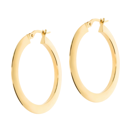 Złote Kolczyki koła Próby 585