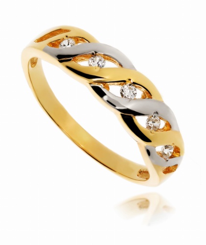 Złoty pierścionek zaręczynowy Próby 585