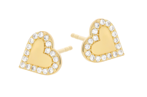 Złote kolczyki z cyrkoniami Próby 585