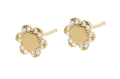 Złote kolczyki z cyrkonią Próby 585