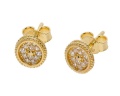 Złote kolczyki z kamieniami Próby 585