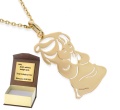 Złoty medalik aniołek