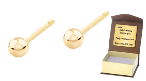 Złote kolczyki bez kamieni Próby 585 