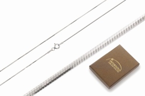 Srebrny łańcuszek linka rodowany Próby 925 