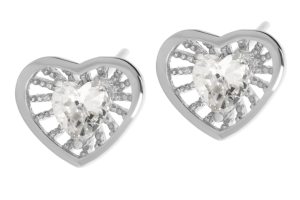 Srebrne kolczyki na sztyft z cyrkonią Próby 925 