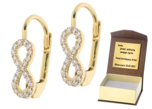 Złote kolczyki z cyrkoniami Próby 585