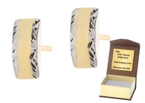 Złote kolczyki bez kamieni Próby 585 