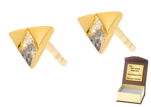 Złote kolczyki z diamentami próby 585