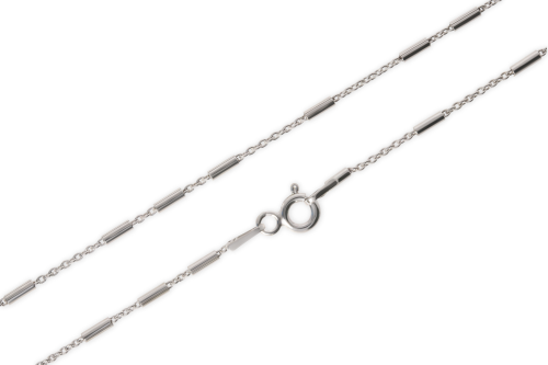 Srebrny łańcuszek rodowany pełny Próby 925