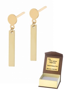 Złote kolczyki wiszące Próby 585 