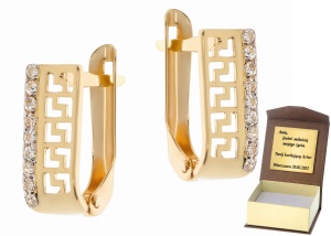 Złote kolczyki z cyrkoniami Próby 585 