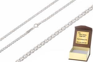 Złoty łańcuszek z białego złota Próby 585 