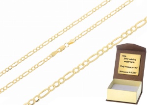 Złoty łańcuszek pełny figaro Próby 585 