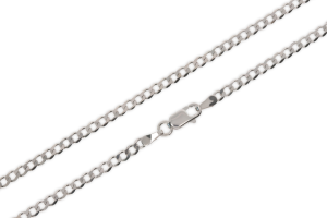 Srebrny łańcuszek rodowany pełny pancerka Próby 925