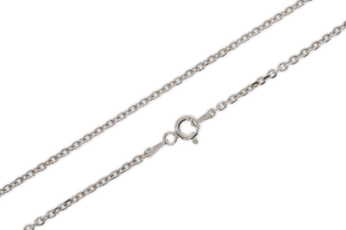 Srebrny łańcuszek rodowany pełny ankier Próby 925