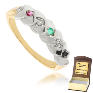 Złoty pierścionek zaręczynowy z diamentem 585