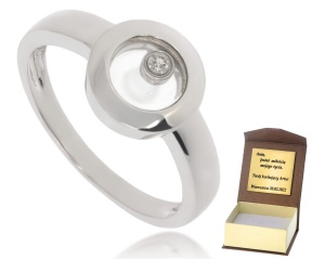 Złoty pierścionek zaręczynowy z diamentem 585