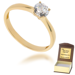 Złoty pierścionek zaręczynowy Próby 585