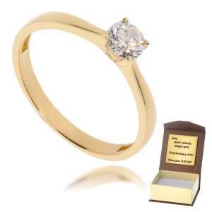 Złoty pierścionek zaręczynowy Próby 585 