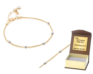 Złota bransoletka. Próby 585. 