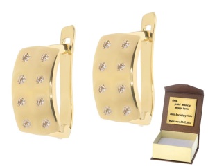 Złote kolczyki z cyrkoniami Próby 585