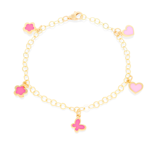 Złota bransoletka dziecięca Próby 585