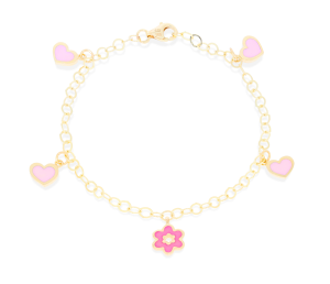 Złota bransoletka dziecięca Próby 585