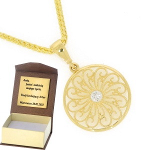 Złota zawieszka Próby 585 