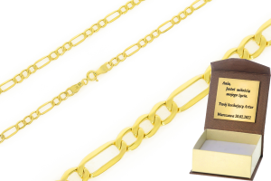 Złoty łańcuszek pusty Figaro Próby 585