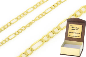 Złoty łańcuszek pusty Figaro Próby 585