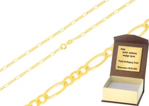 Złoty łańcuszek pusty figaro Próby 585