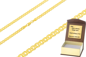 Złoty łańcuszek pusty monalisa Próby 585