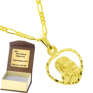 Złoty medalik z wizerunkiem Matka Boska Próby 585