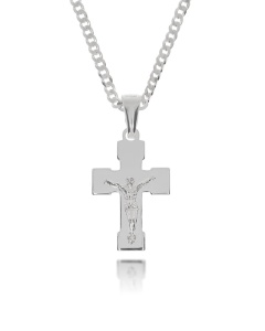 Srebrny łańcuszek z krzyżykiem próby 925