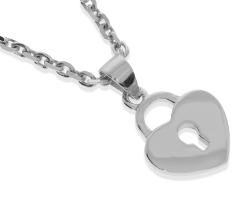 Srebrna zawieszka serce bez kamieni Próby 925